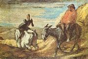 Honore Daumier Sancho Pansa und Don Quichotte im Gebirge France oil painting artist